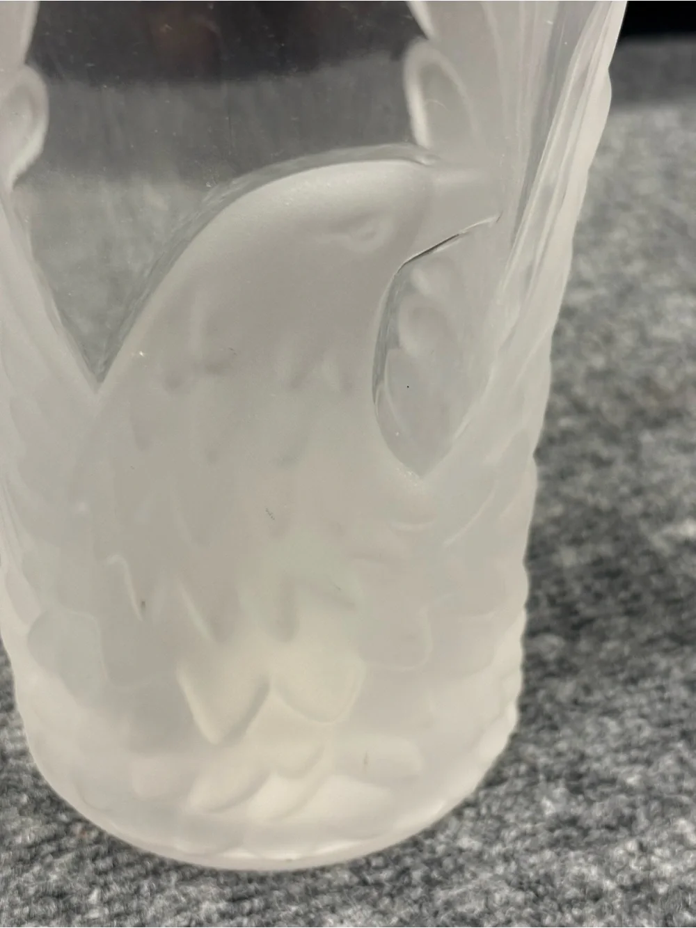 Crystal Ministries 50th Anniversary Frosted Vase with Eagle